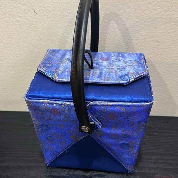 Elegant Chinese box Blue Floral Women's Handbag - Picture 2 of 8